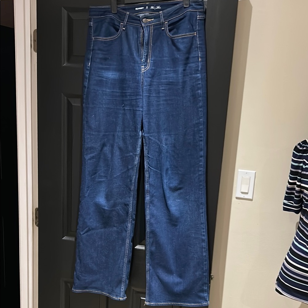 Old Navy Blue Flare Wide Leg Jeans